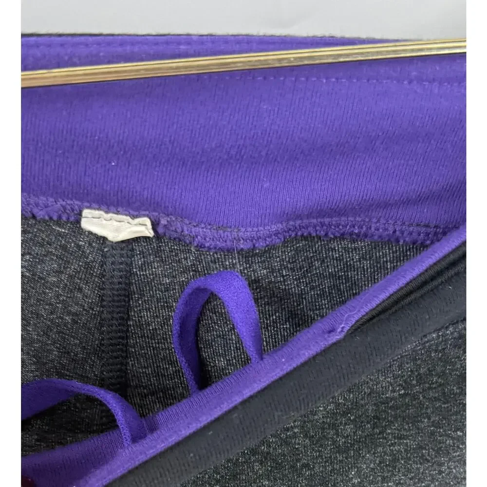 Lululemon Womens Cropped Capri Pants Size 4 Flare Leg Workout Gym Charcoal Gray